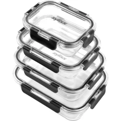 Glass Containers Set of Four