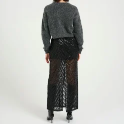 Glira Sequin Embellished Flared Skirt