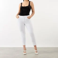Good Raw Hem High-Rise Straight Leg Jeans