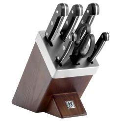 Gourmet 7pcs Chocolate Ash Knife Block Set with KiS Technology
