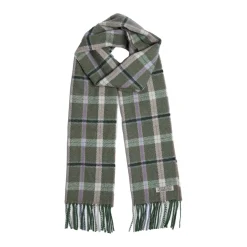 Green and Mink Lambswool Scarf