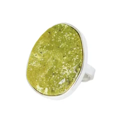 Green Jasper Disc Ring