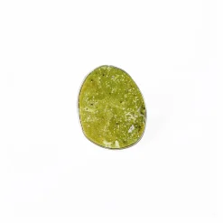 Green Jasper Disc Ring
