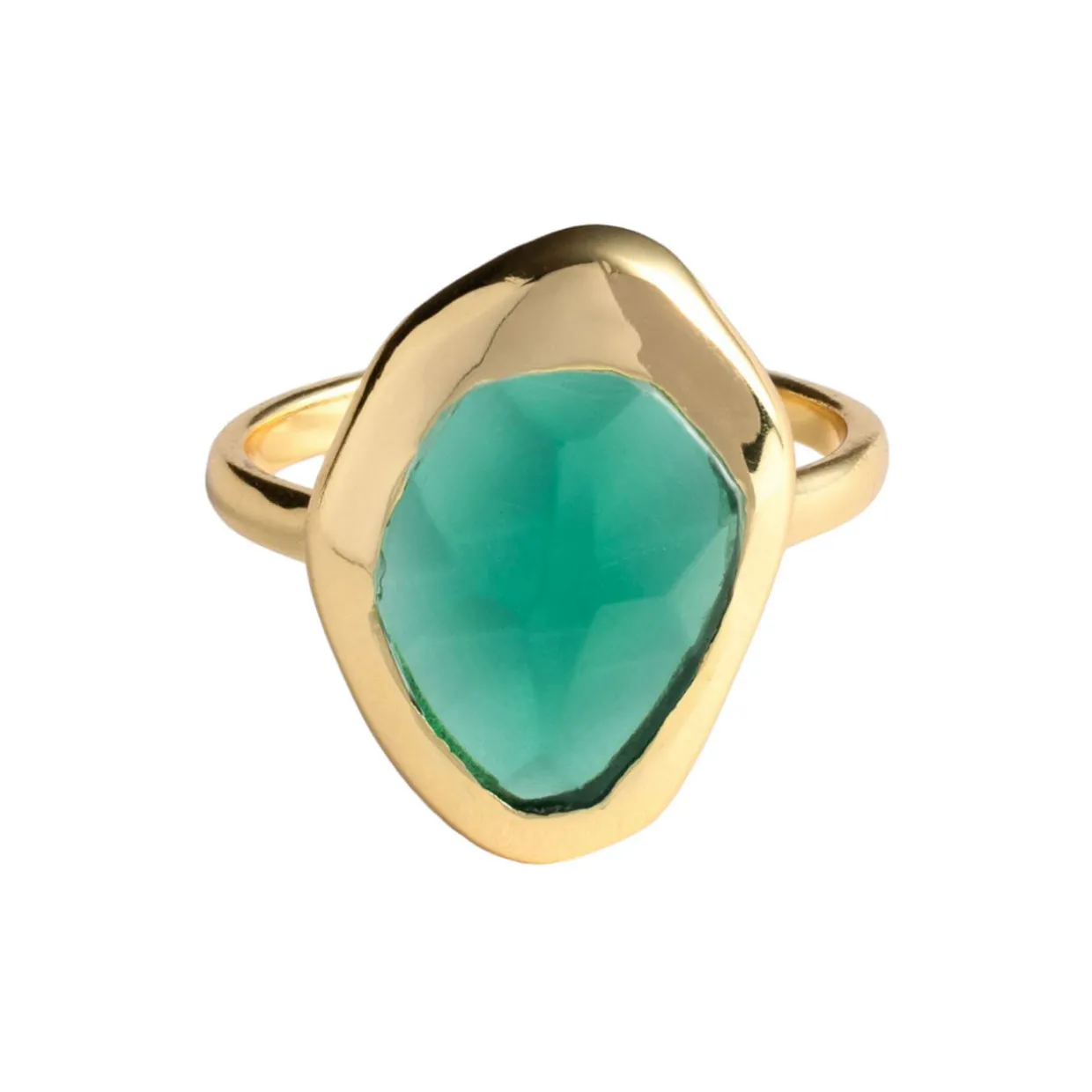 Green Tourmaline Stepping Stone Ring