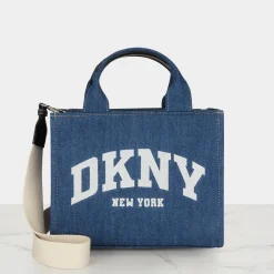 Hadlee Logo Denim Small Tote Bag