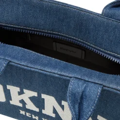 Hadlee Logo Denim Small Tote Bag