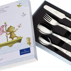 Happy as a Bear Children Cutlery Four-Piece Set