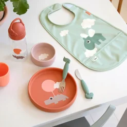 Happy Clouds Bib Green