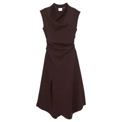Harlan Draped Asymmetric Flared Dress