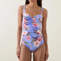 Hawaii Ruched Floral Swimsuit