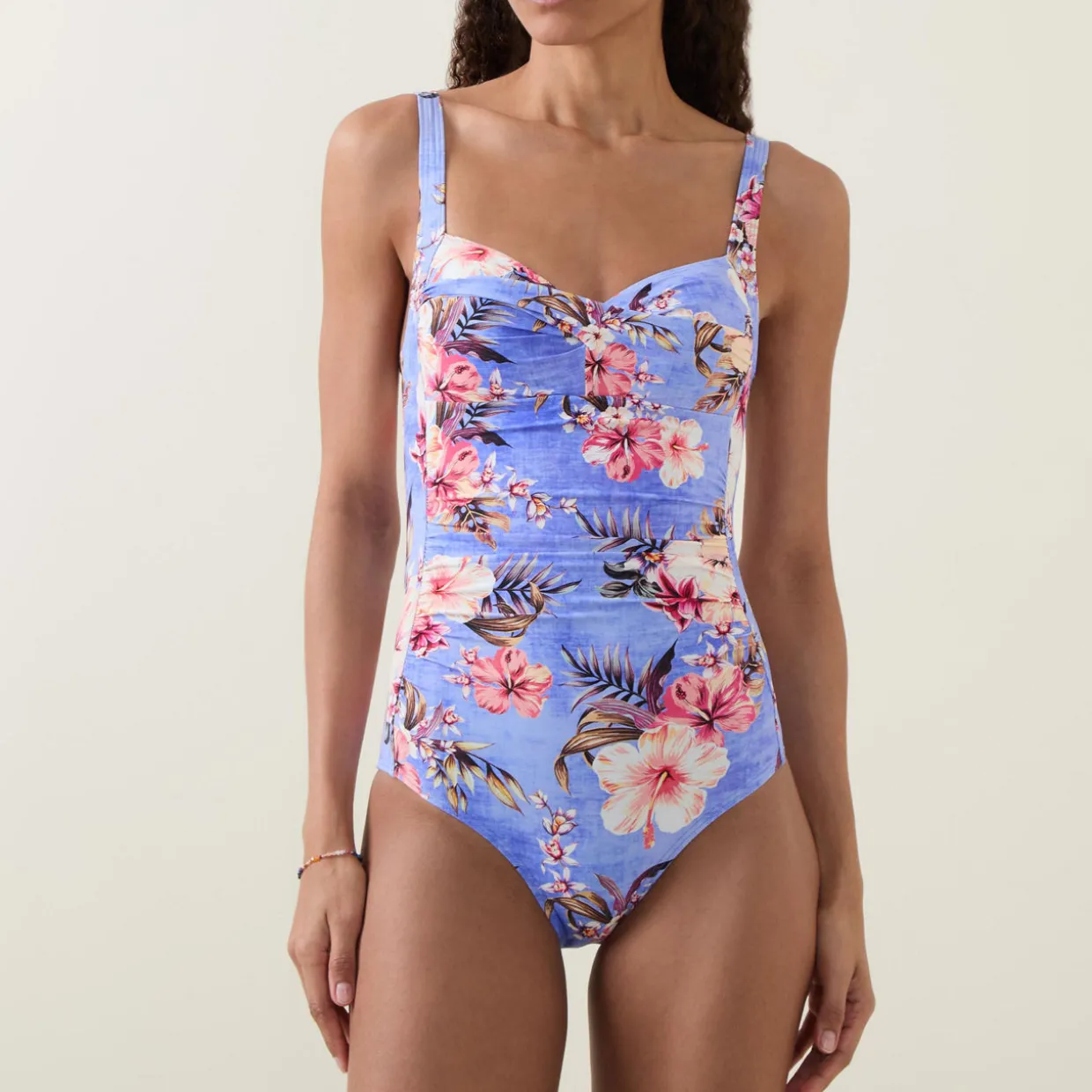 Hawaii Ruched Floral Swimsuit