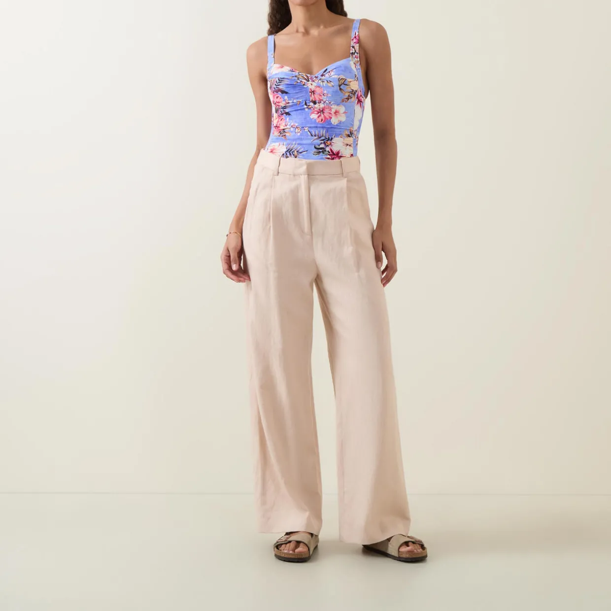 Hawaii Ruched Floral Swimsuit