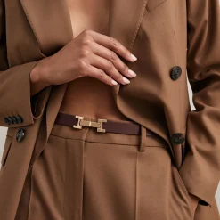 Hayley Leather Square Hinge Belt
