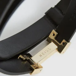 Hayley Textured Narrow Leather Belt