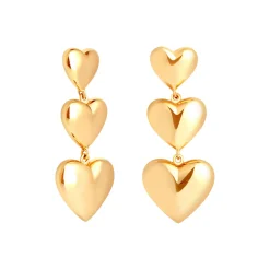 Heart Drop Stud Earrings