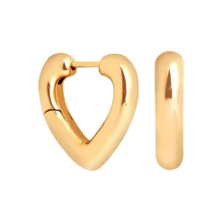 Heart Open Hoop Earrings