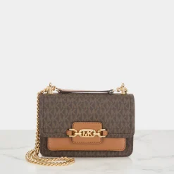 Heather Logo Canvas Shoulder Bag