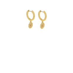 Heritage Bloom Huggie Drop Earrings