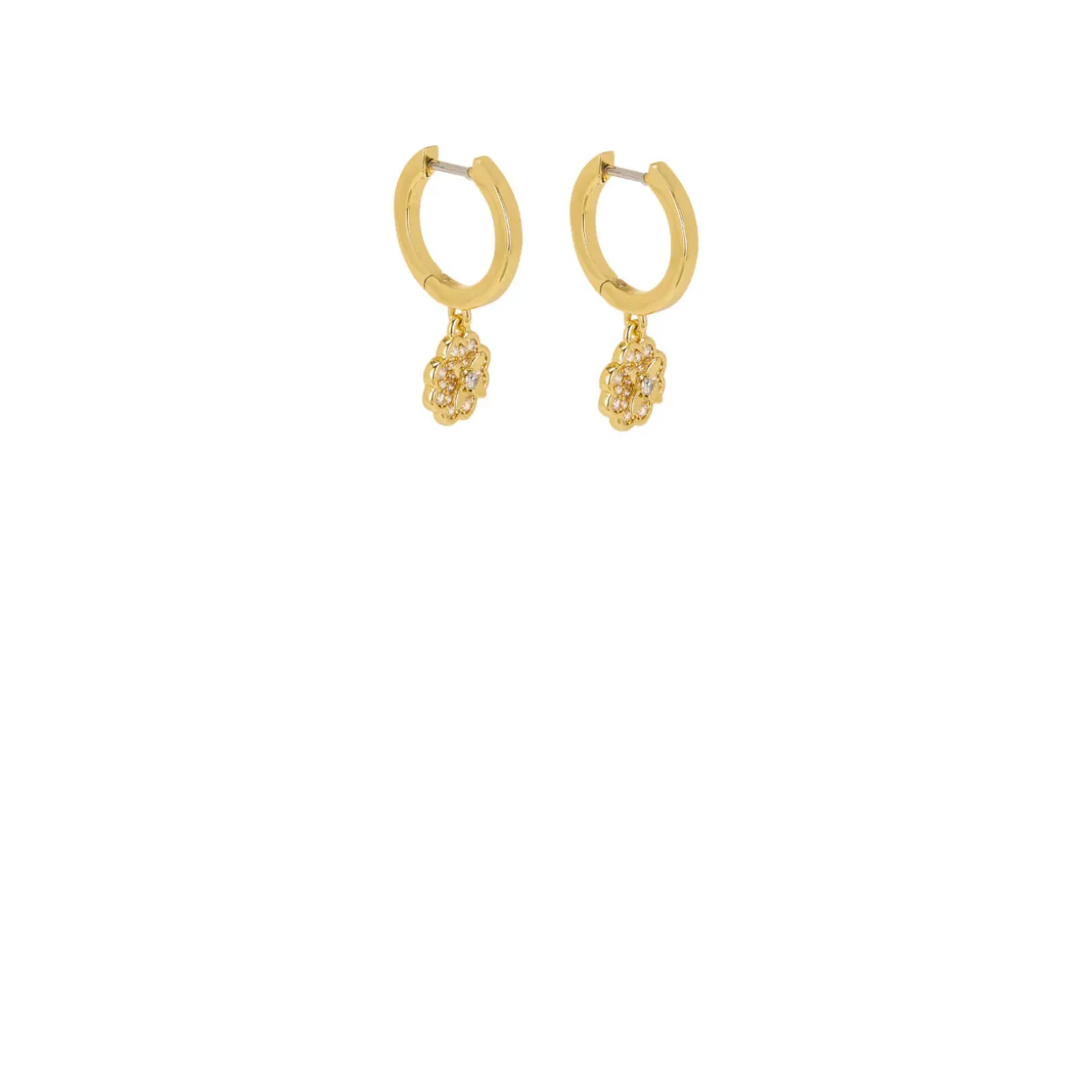 Heritage Bloom Huggie Drop Earrings