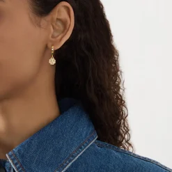 Heritage Bloom Huggie Drop Earrings