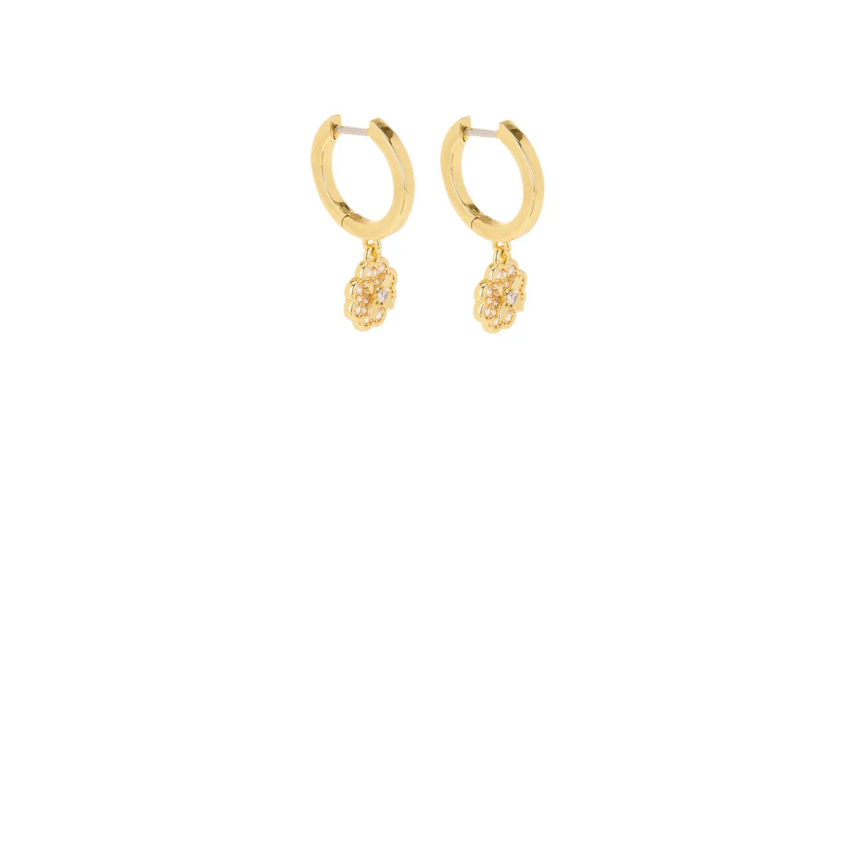 Heritage Bloom Huggies Drop Earrings