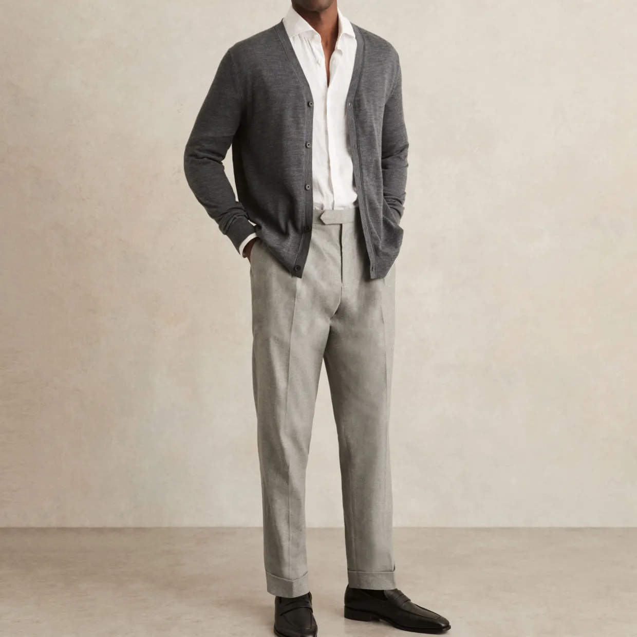 Herringbone Side Adjuster Trousers