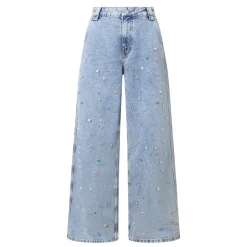 Higg Rhinestone Wide Leg Jeans