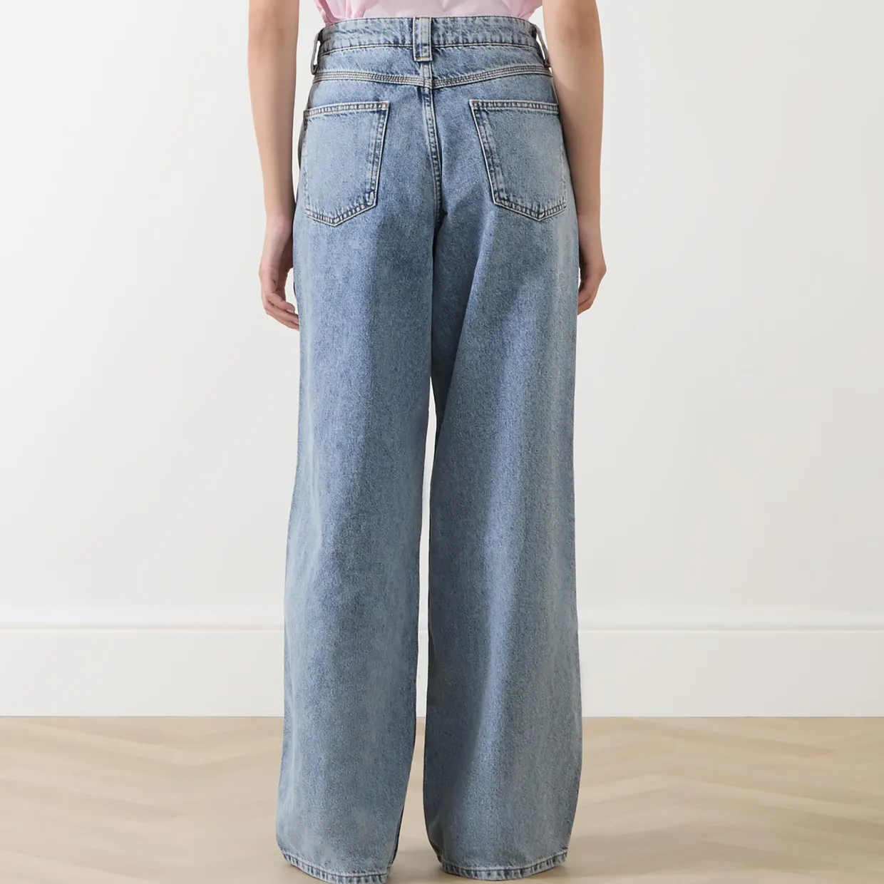 Higg Rhinestone Wide Leg Jeans