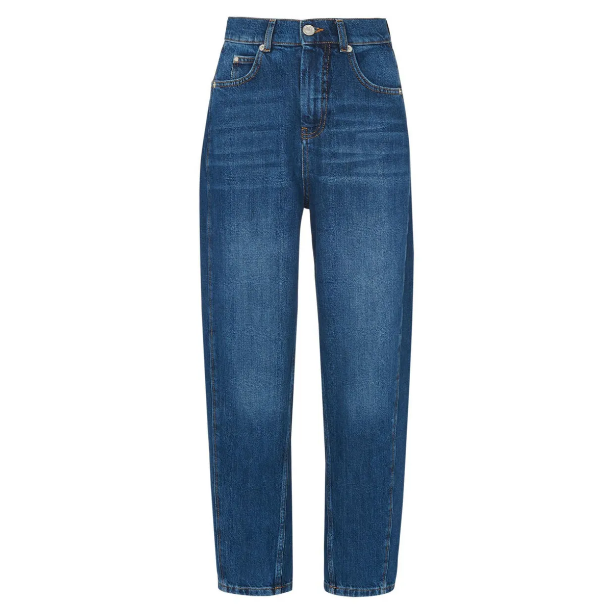 High Waist Barrel Leg Jean
