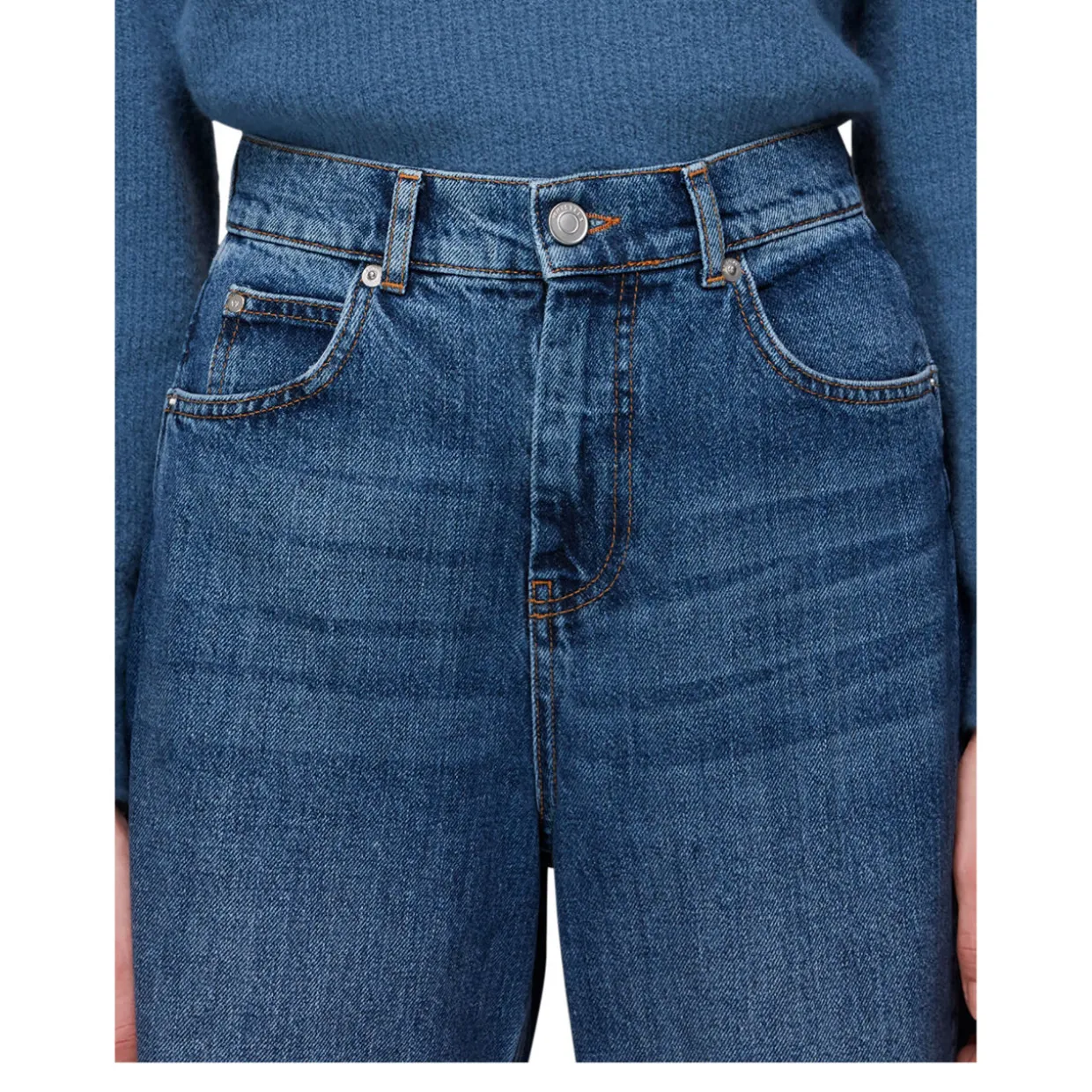 High Waist Barrel Leg Jean