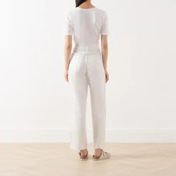 High-Rise Cropped Straight Leg Jeans