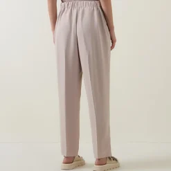 High-Rise Pleated Straight Leg Trousers