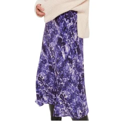 High-Rise Printed Flared Skirt