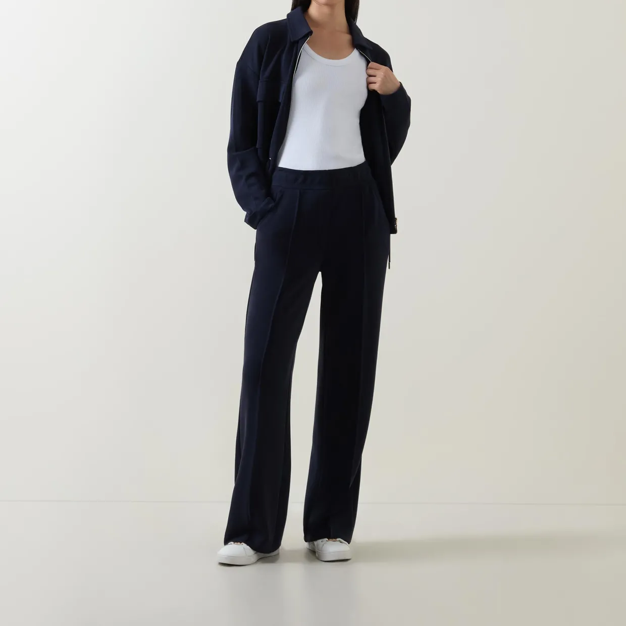 High-Rise Straight Leg Trousers