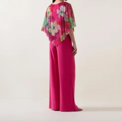 High-Waisted Knitted Wide-Leg Trousers