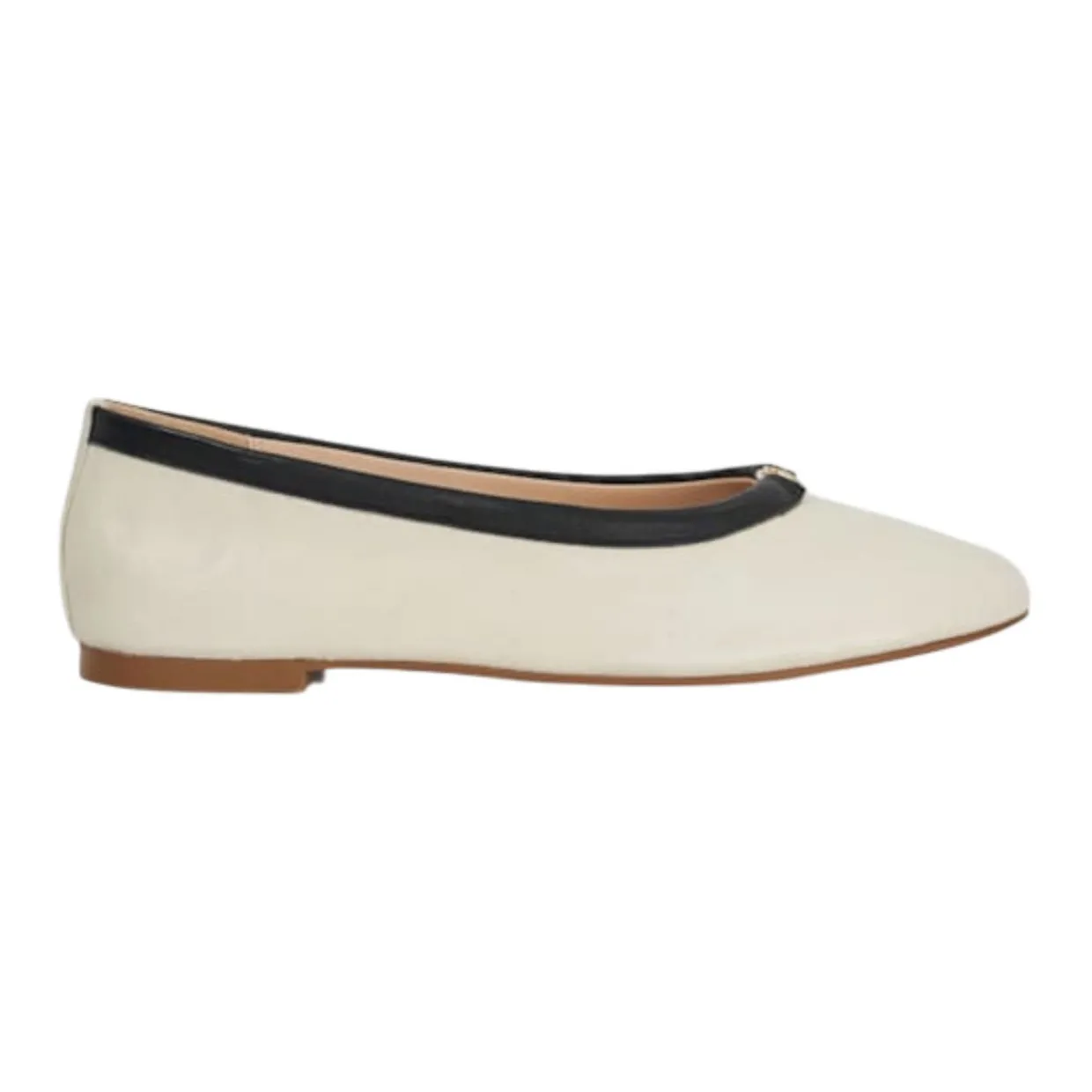Honestly Monogrammed Logo Trim Ballet Flats