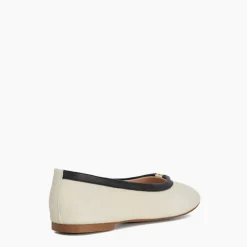 Honestly Monogrammed Logo Trim Ballet Flats
