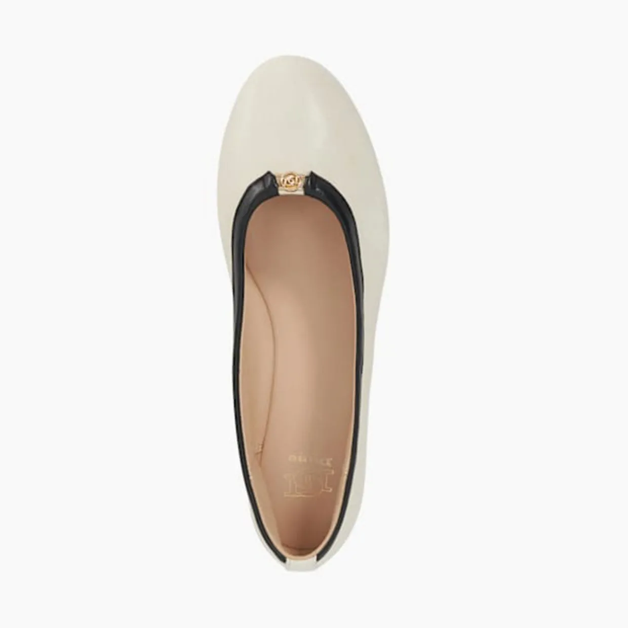 Honestly Monogrammed Logo Trim Ballet Flats