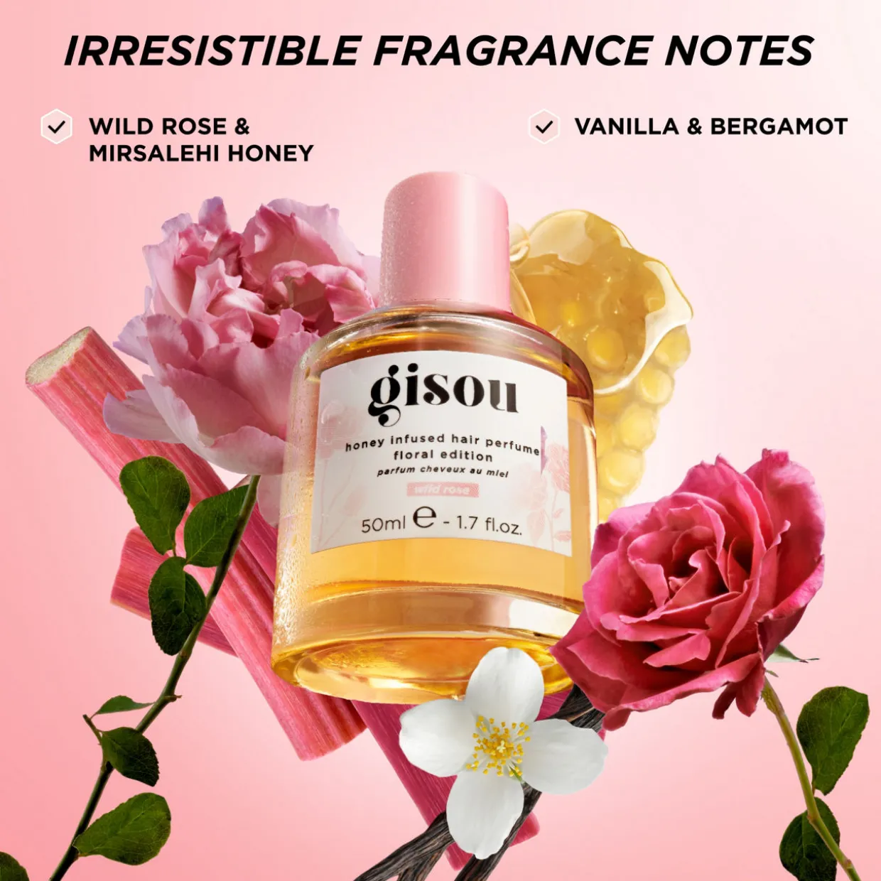 Honey Infused Hair Perfume Floral Edition - Wild Rose