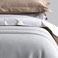Hotel Collection Sedona Waffle Throw White