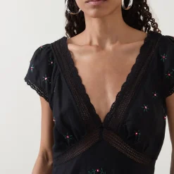 Iggy Rose Trail Embroidered Dress