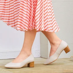 Ingrid Leather Block Heels