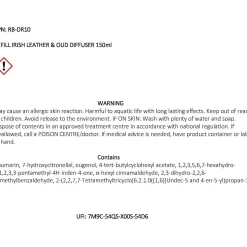 Irish Leather & Oud 150ml Diffuser Refill
