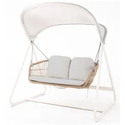Irvington Garden Double Swing Ivory White Coconut