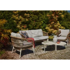 Irvington Garden Lounge Set Ivory White Coconut