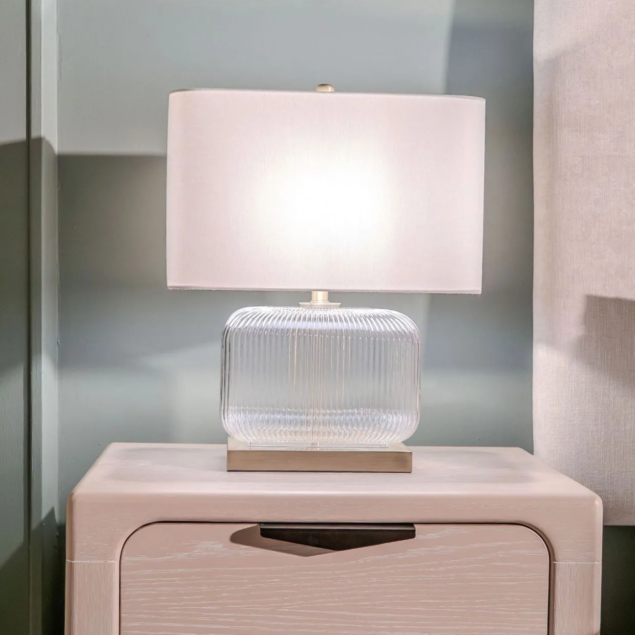 Isaac Glass Base Table Lamp