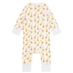Ivory Giraffes Organic Cotton ZippyBoo Suit