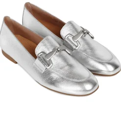 Jangle Metallic Leather Loafers