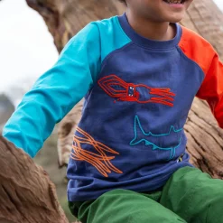 Jax Embroidered Ocean Top