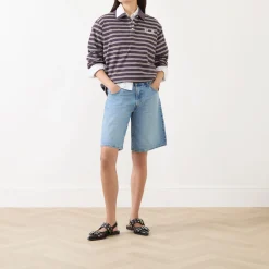 Jeanne Logo Stripe Polo Shirt